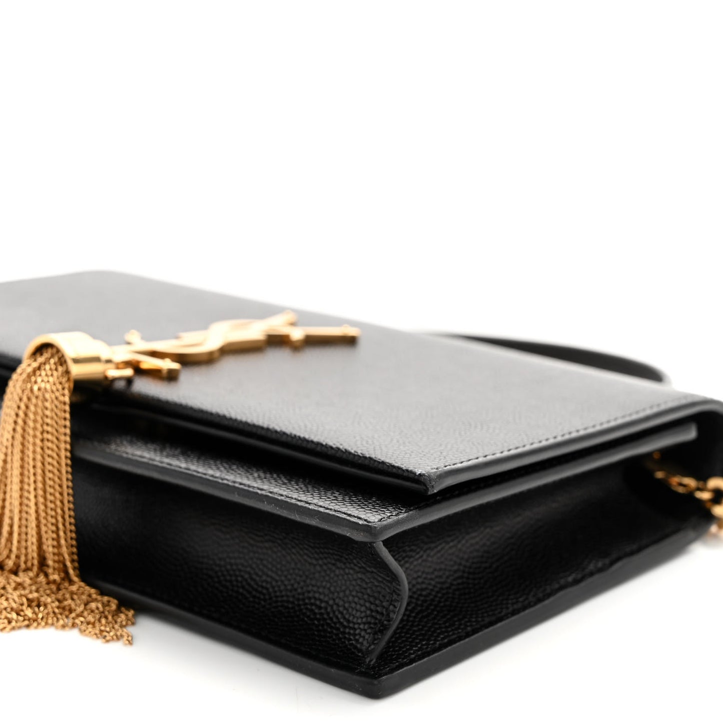 Grain De Poudre Classic Monogram Kate Tassel Chain Wallet Black