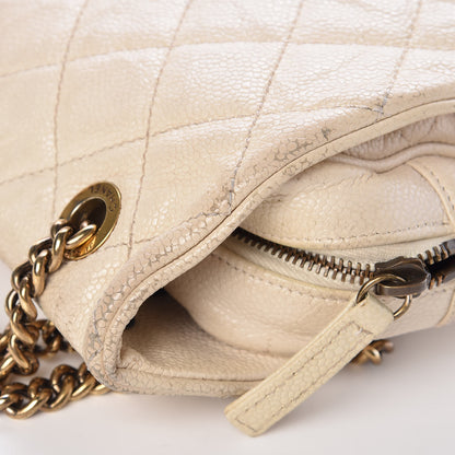Chanel Caviar Quilted Large Shiva Flap White 8 of 15