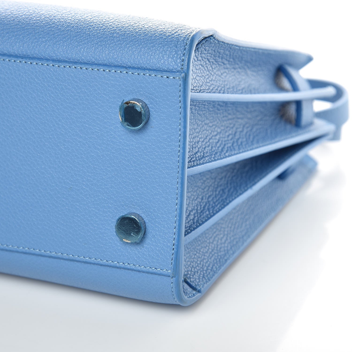 Saint Laurent Grained Calfskin Baby Sac De Jour Blue Clair 9 of 11