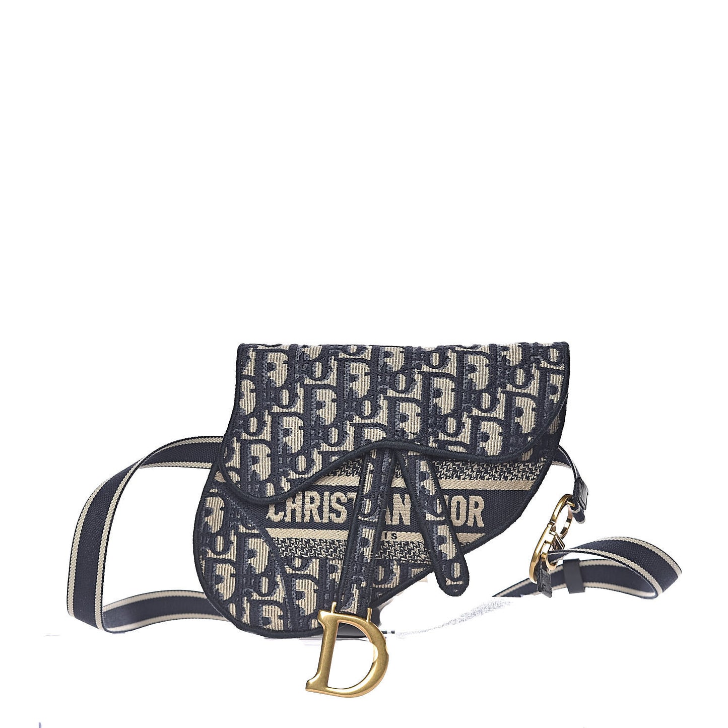 Oblique Saddle Belt Bag Blue