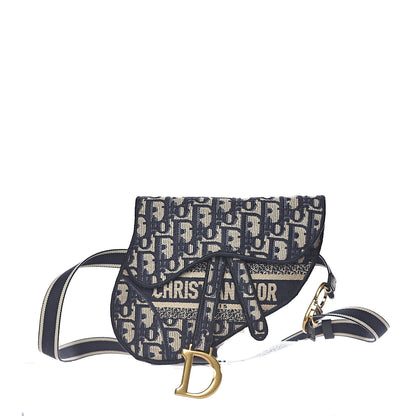 Christian Dior Oblique Saddle Belt Bag Blue 1 of 9