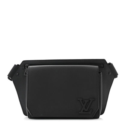 Louis Vuitton Grained Calfskin Aerogram Takeoff Slingbag Black 1 of 10
