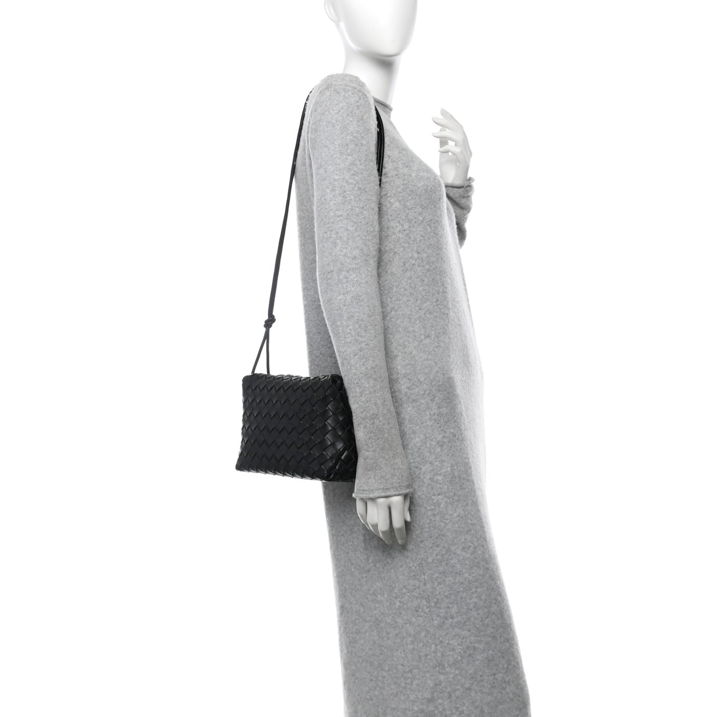 Nappa Intrecciato Small Loop Camera Bag Black