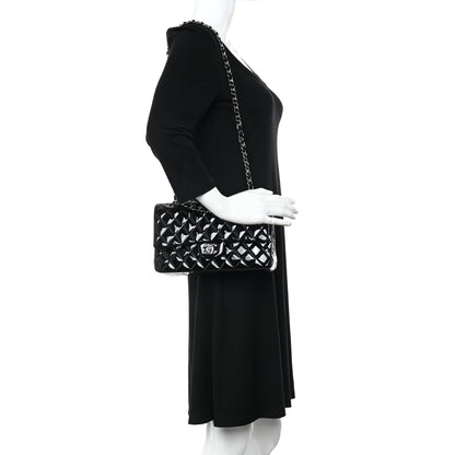 Chanel Patent Quilted Medium Double Flap Black 2 of 13