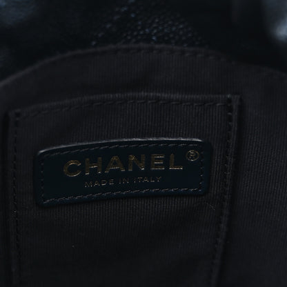 Chanel Iridescent Caviar Quilted My Perfect CC Bucket Drawstring Bag Blue 6 of 11