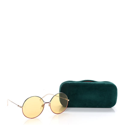 Gucci Metal Round Sunglasses GG0395S Gold Blue 8 of 8