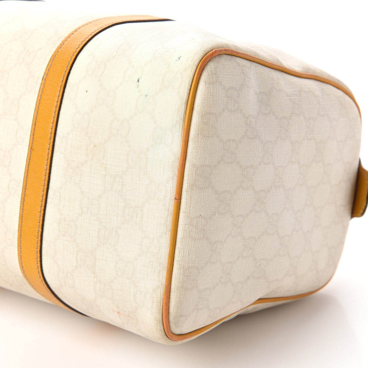 GG Plus Monogram Medium Joy Boston White Yellow