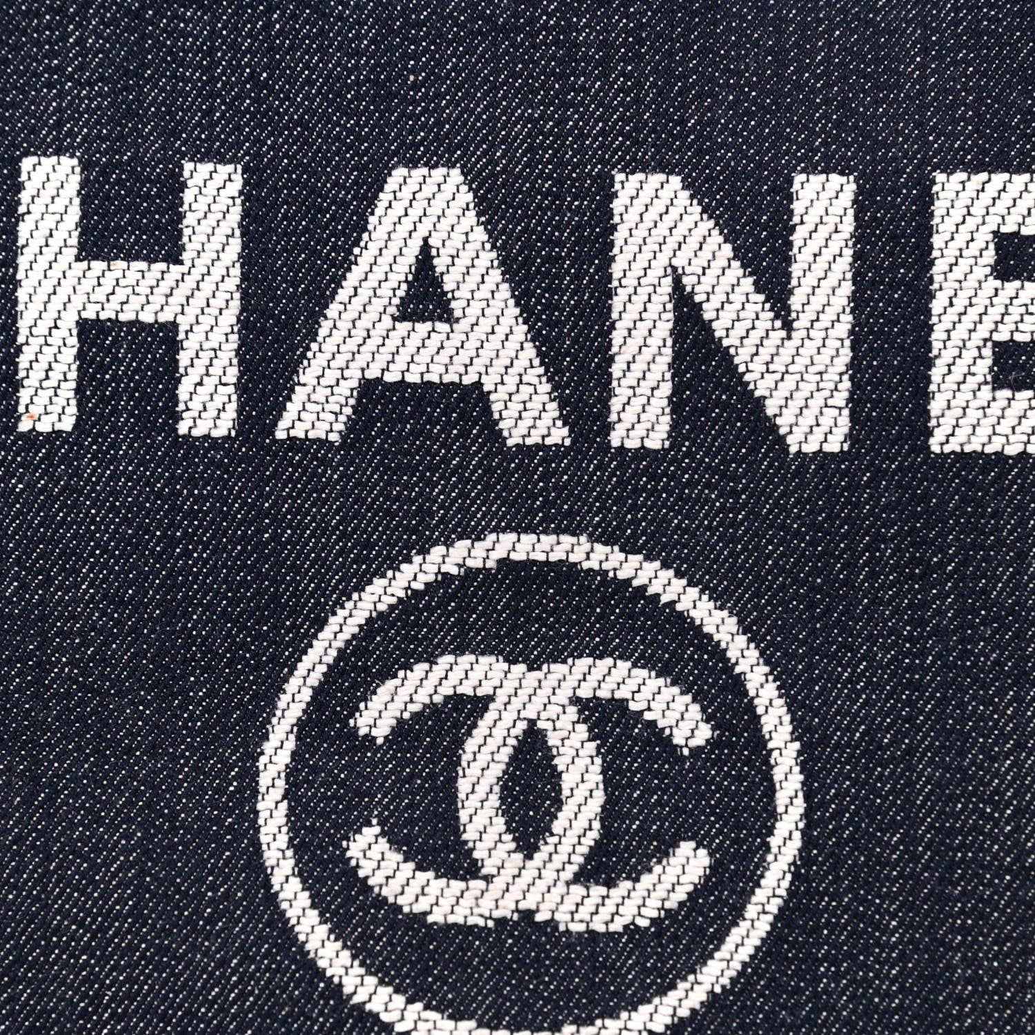 Chanel Denim Large Deauville Tote Dark Blue 7 of 16