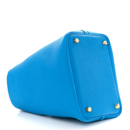 Hermes Taurillon Clemence Picotin Lock 18 PM Bleu Zanzibar 4 of 11