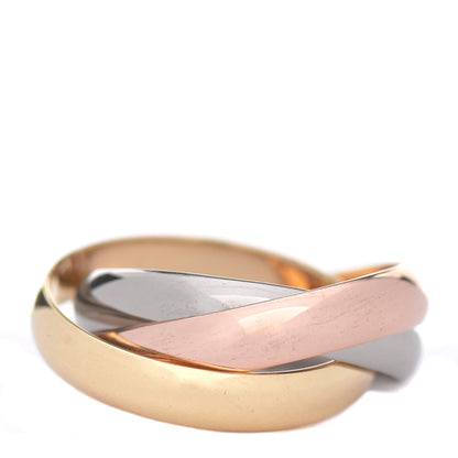 Cartier 18K Pink Yellow White Gold Classic Trinity Ring 50 5.25 1 of 5