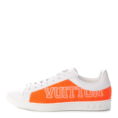 Louis Vuitton Calfskin Luxembourg Sneakers 7 White Orange Yellow 1 of 9