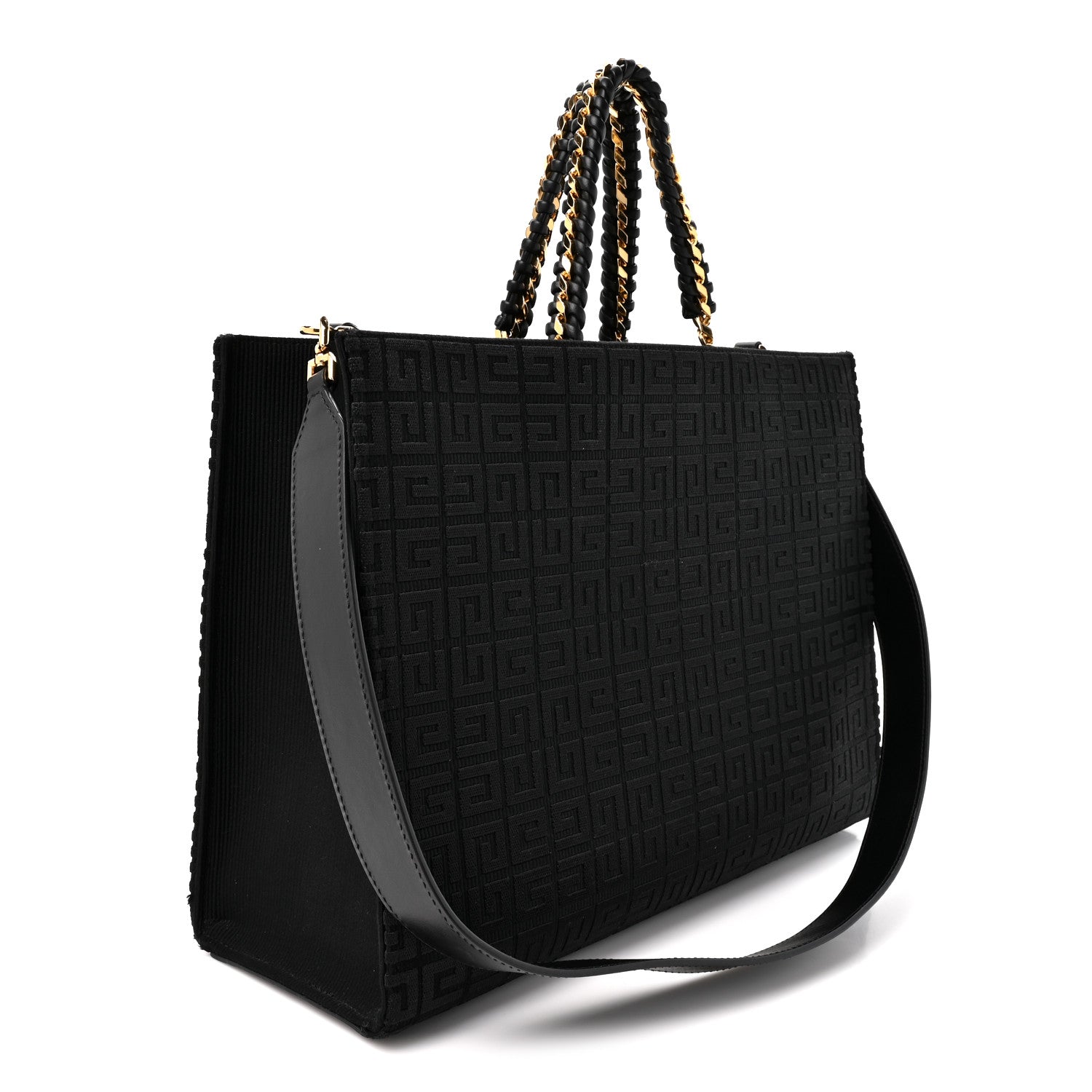 Givenchy Canvas Jacquard 4G Medium Chain Tote Black 2 of 9