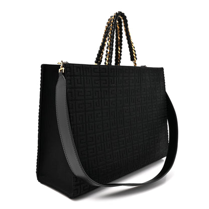 Givenchy Canvas Jacquard 4G Medium Chain Tote Black 2 of 9
