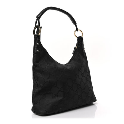 Gucci Nylon Monogram Small Hobo Black 2 of 7