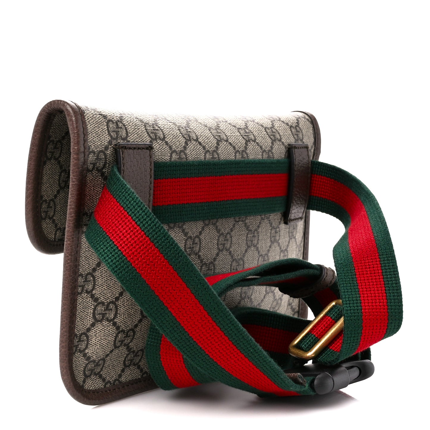 GG Supreme Monogram Neo Vintage Web Belt Bag Brown