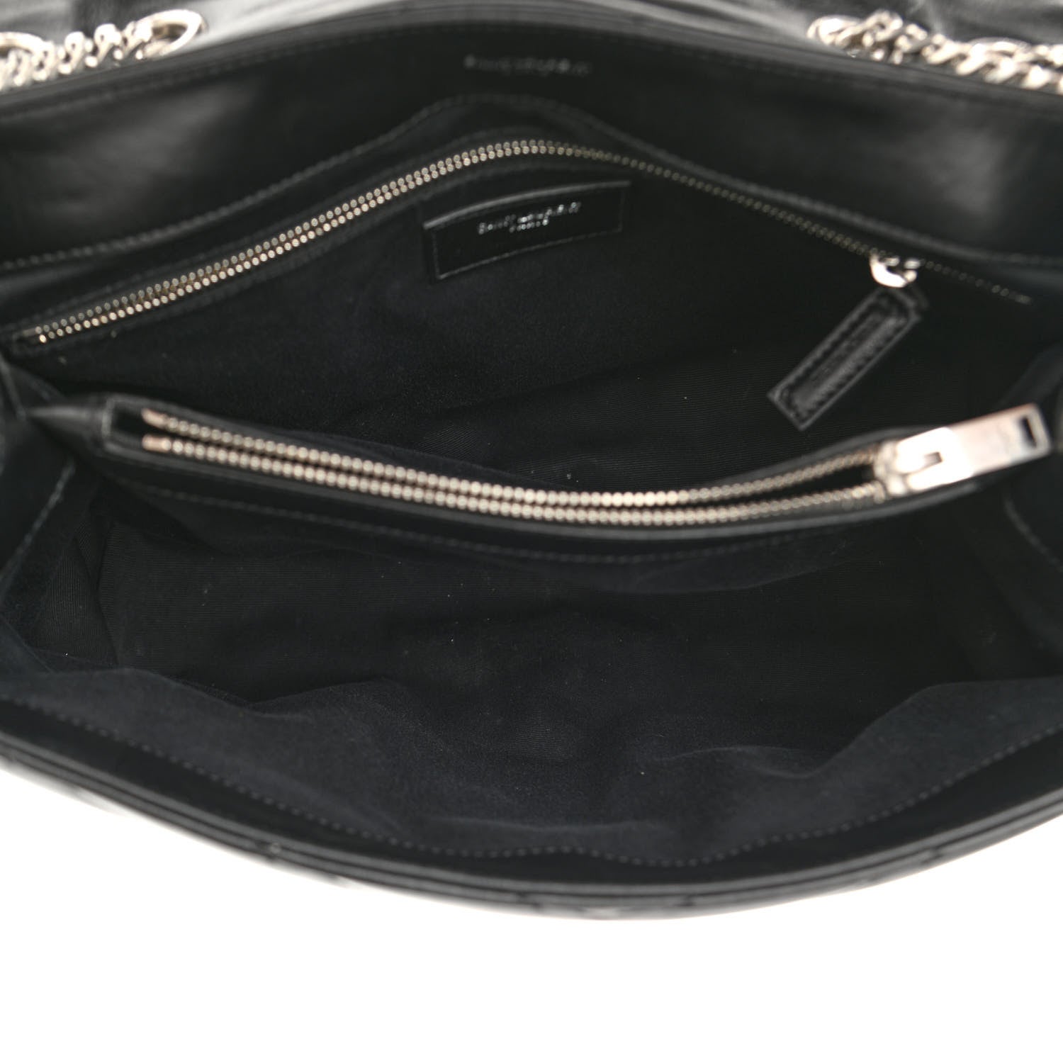 Saint Laurent Calfskin Y Quilted Monogram Medium Loulou Chain Satchel Black 4 of 11
