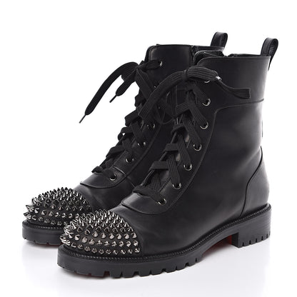 Christian Louboutin Calfskin Spikes TS Croc Flat Boots 41 Black 3 of 8