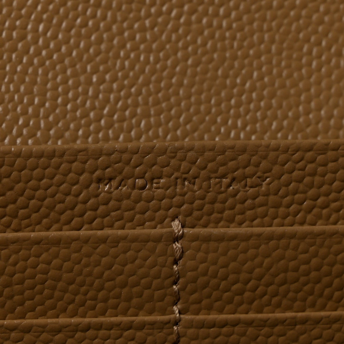 Grain De Poudre Matelasse Chevron Monogram Flap Wallet Dark Beige