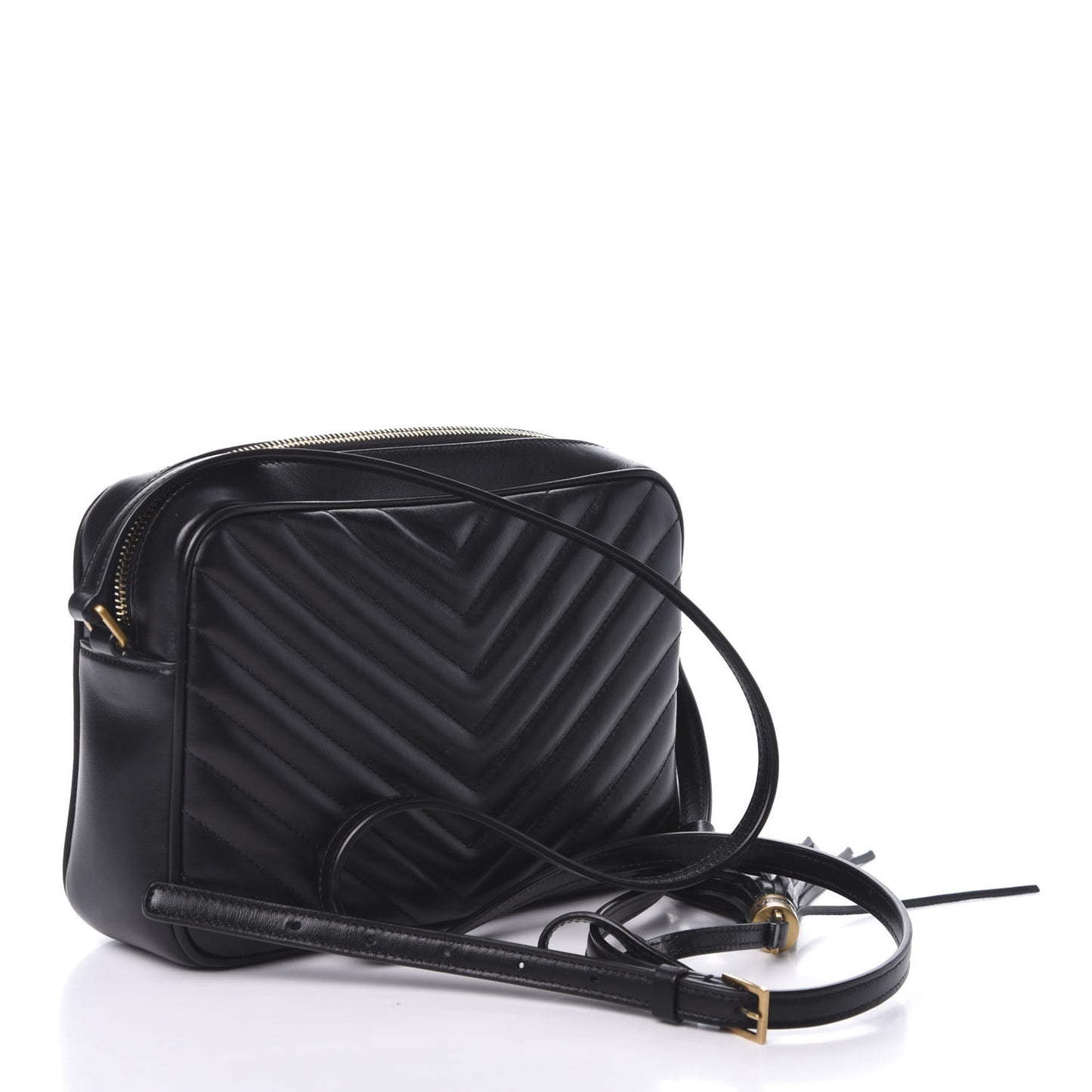 Calfskin Matelasse Monogram Lou Camera Bag Black