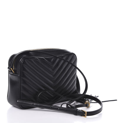 Saint Laurent Calfskin Matelasse Monogram Lou Camera Bag Black 3 of 16