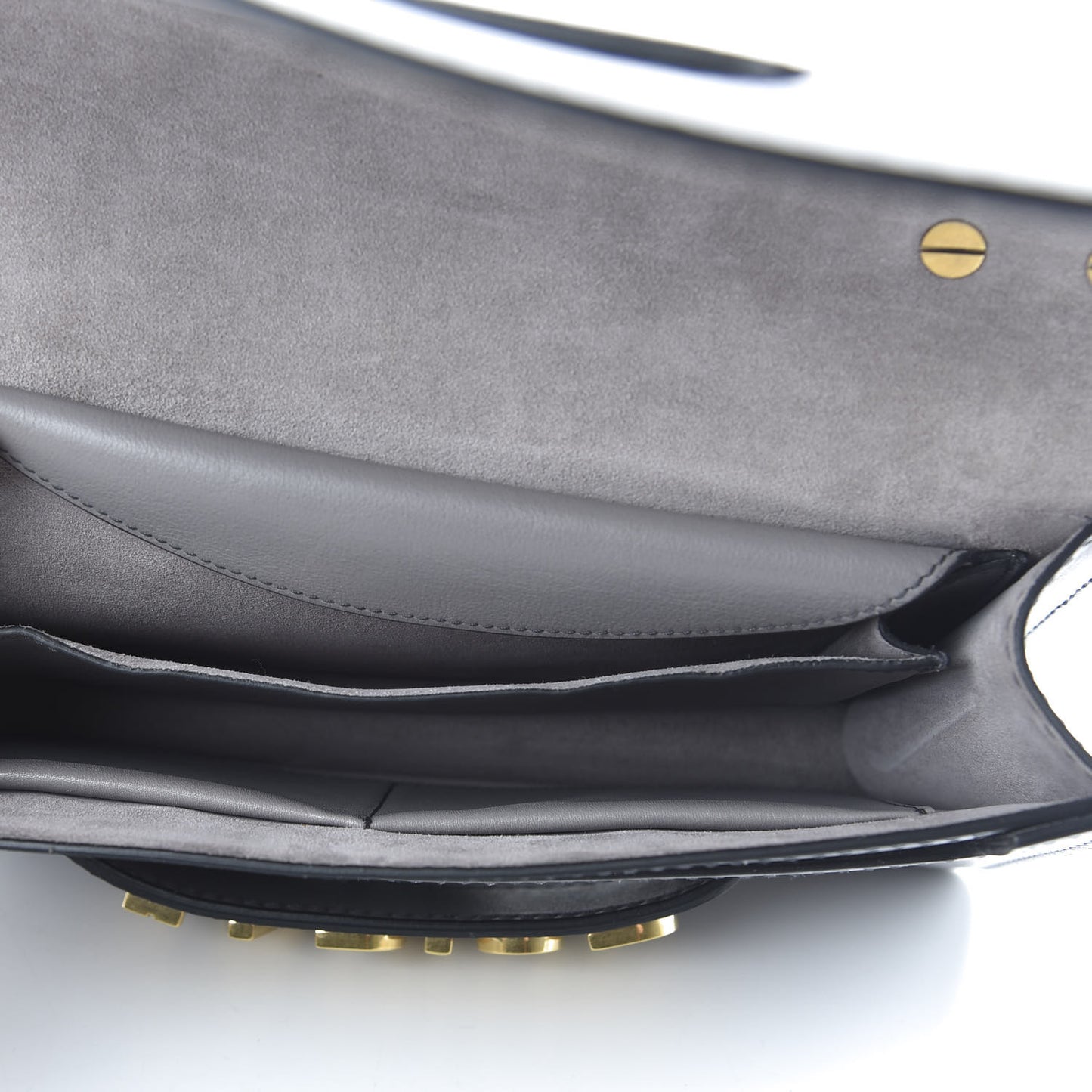 Calfskin Medium J'Adior Chain Flap Bag Iron Grey