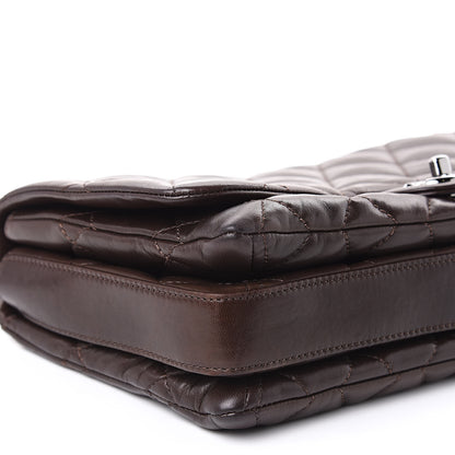 Chanel Lambskin Quilted Large 3 Flap Brown 8 of 16