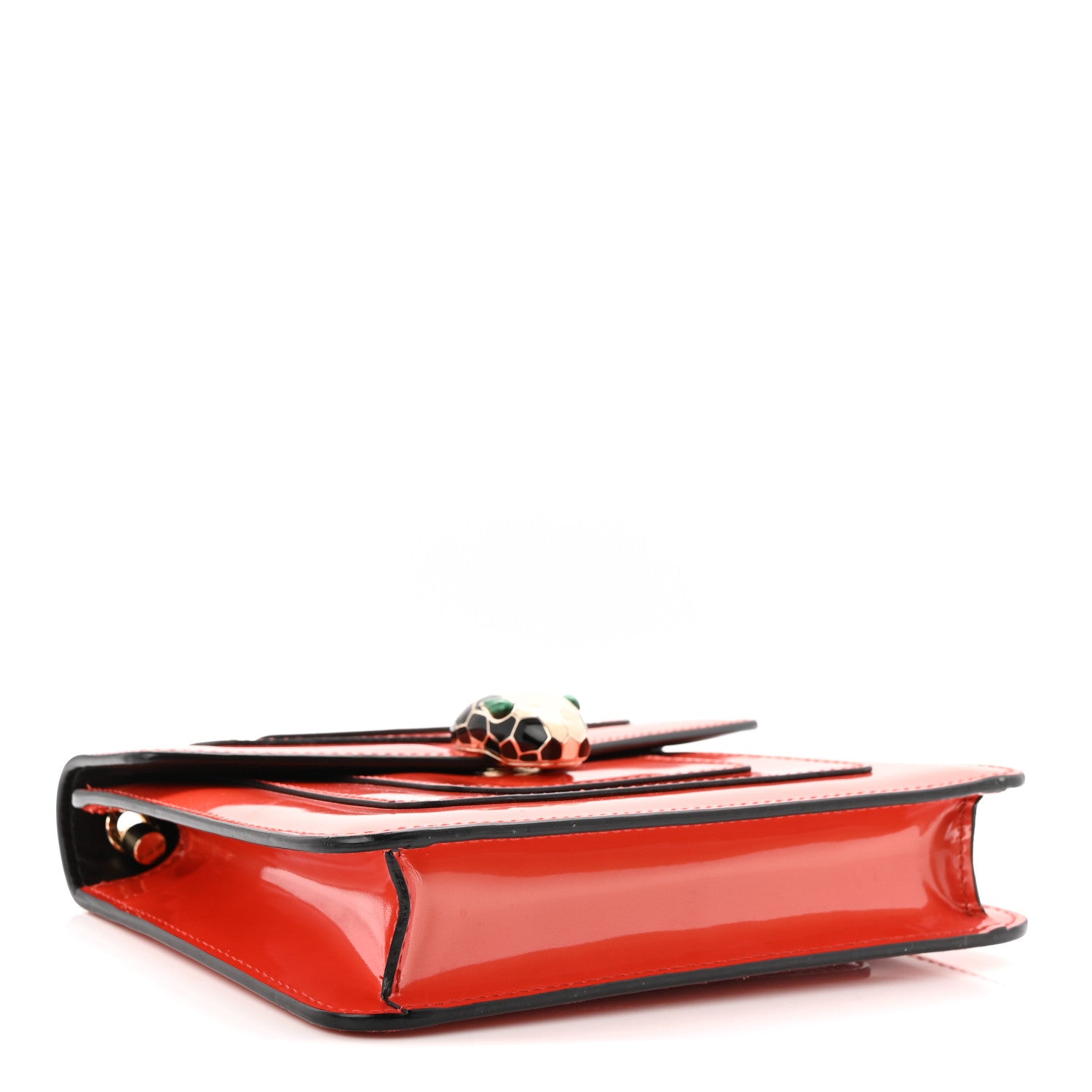 Bulgari Metallic Calfskin Small Serpenti Forever Snake Strap Crossbody Bag Orange 6 of 17