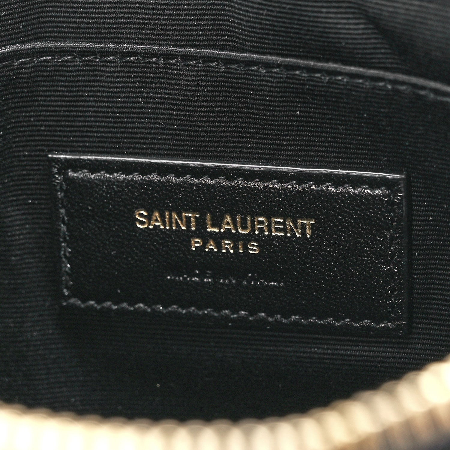 Saint Laurent Calfskin Matelasse Chevron Monogram A5 Wristlet Black 6 of 13