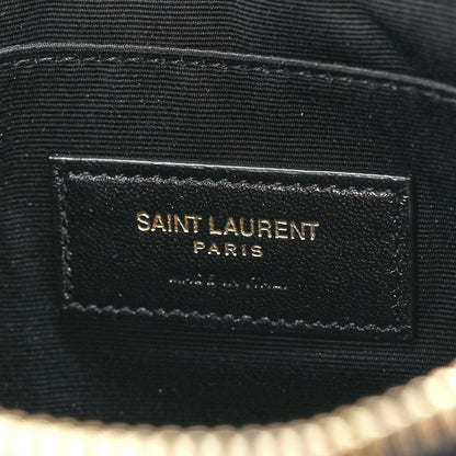 Saint Laurent Calfskin Matelasse Chevron Monogram A5 Wristlet Black 6 of 13