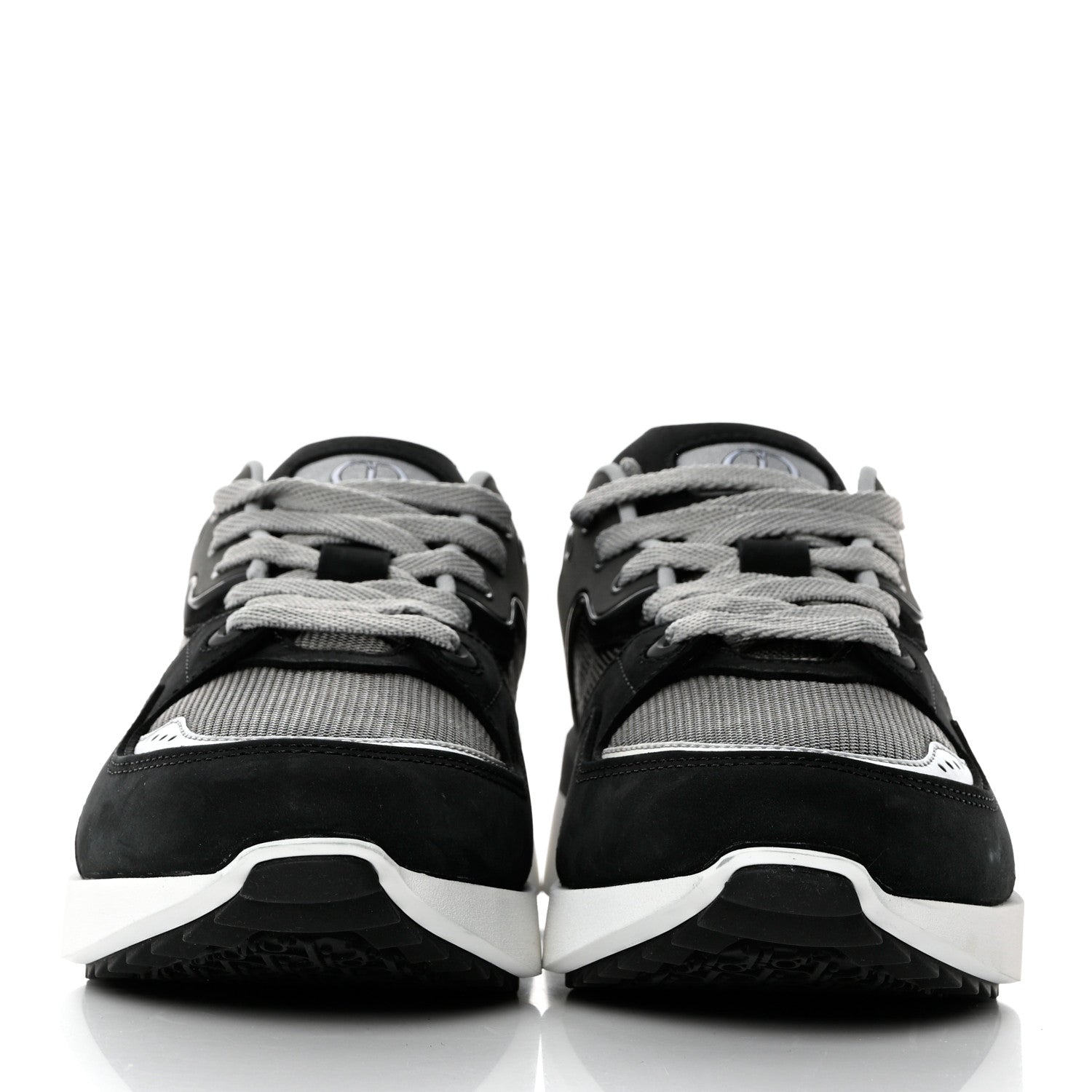 Christian Dior Technical Mesh Calfskin Womens B29 Sneakers 39 Black Grey 2 of 8