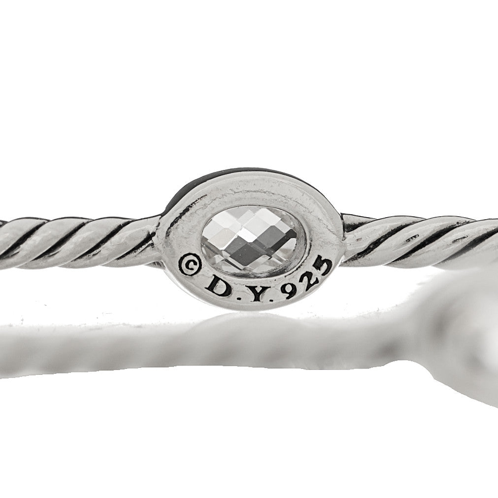 Sterling Silver Crystal Color Classics Cable Bangle Bracelet Set of 2