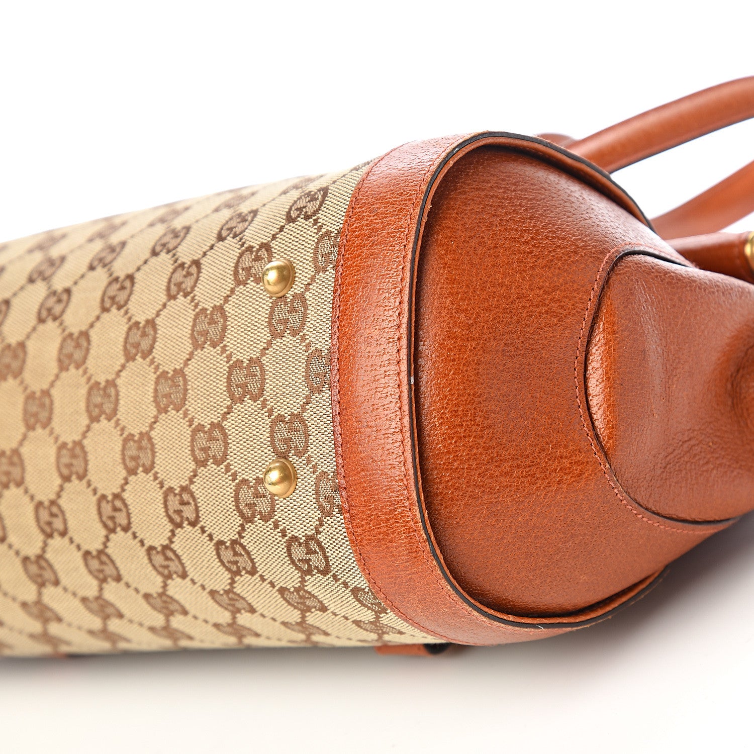 Gucci Monogram Bamboo Bullet Satchel Brown 18 of 19