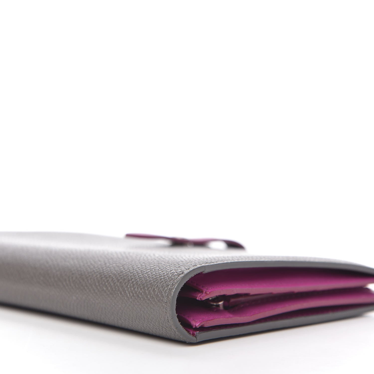 Celine Grained Calfskin Large Multifunction Strap Wallet Grey 7 of 11