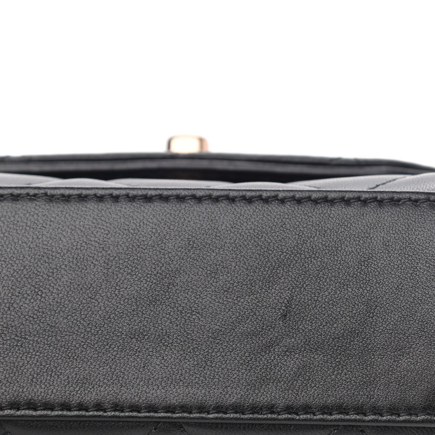 Lambskin Quilted Mini Trendy CC Clutch With Chain Black