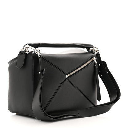 Loewe Calfskin Medium Puzzle Bag Black 3 of 9