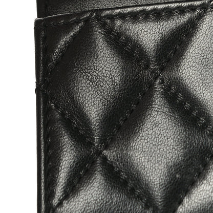 Chanel Lambskin Quilted Flap Card Holder Wallet Black 16 of 18