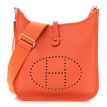 Hermes Taurillon Clemence Evelyne III PM Feu 1 of 11