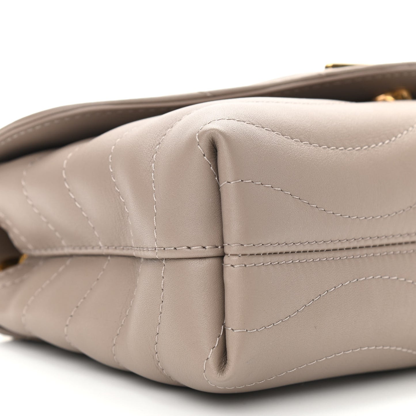 Calfskin LV New Wave Chain Bag Taupe
