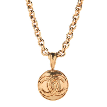 Chanel Chain CC Pendant Necklace Gold 4 of 8