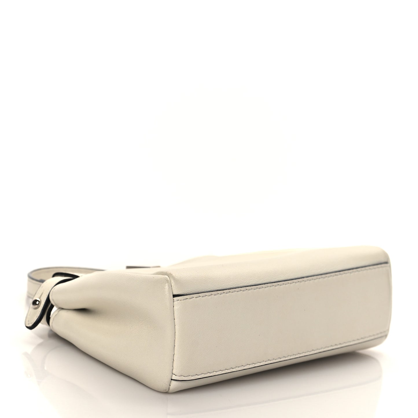 Shiny Nappa Micro Peekaboo Iconic Satchel White