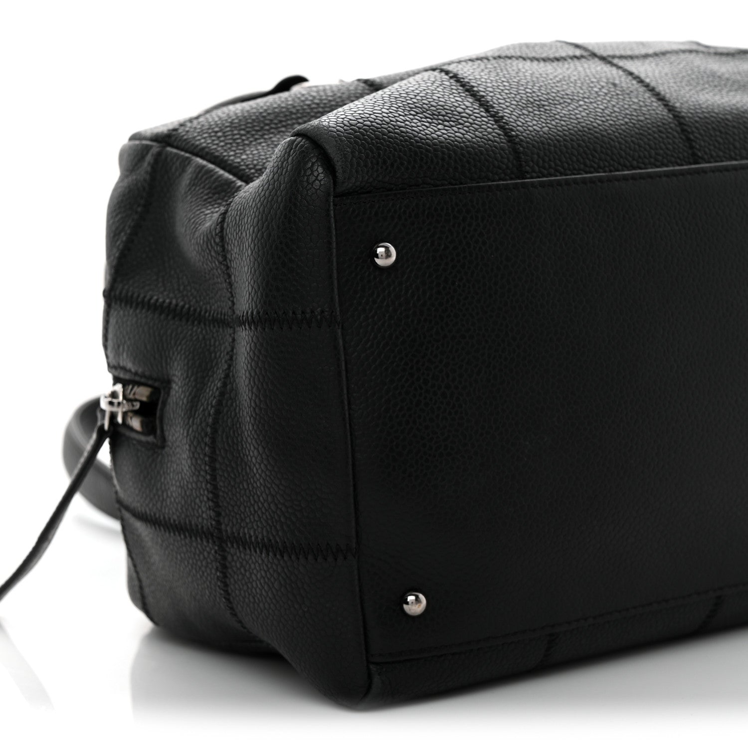 Chanel Caviar Square Stitched Bowler Black 8 of 9