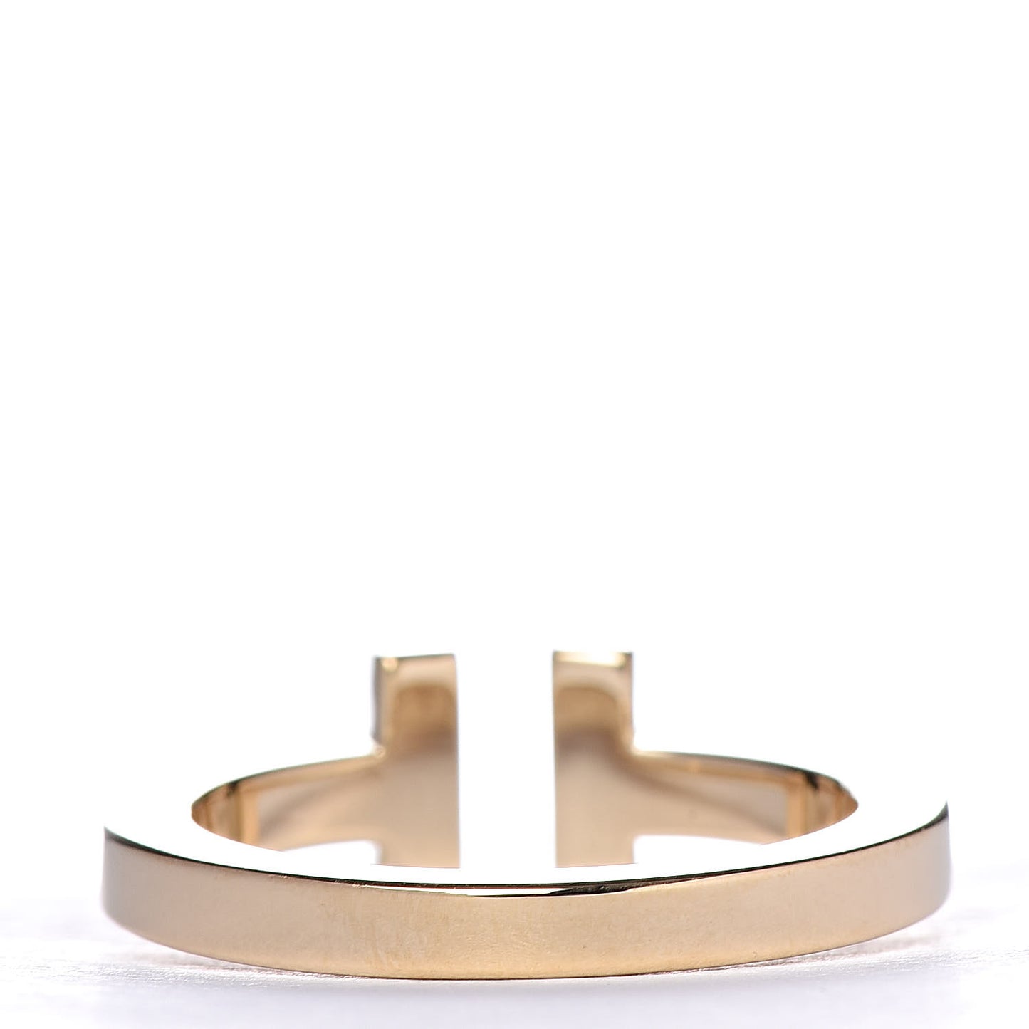 18K Yellow Gold T Square Ring 54 7