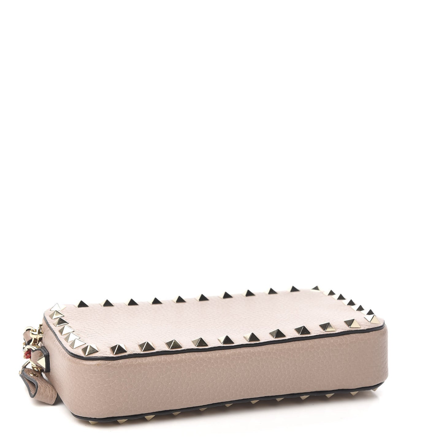 Calfskin Rockstud Small Chain Shoulder Bag Poudre