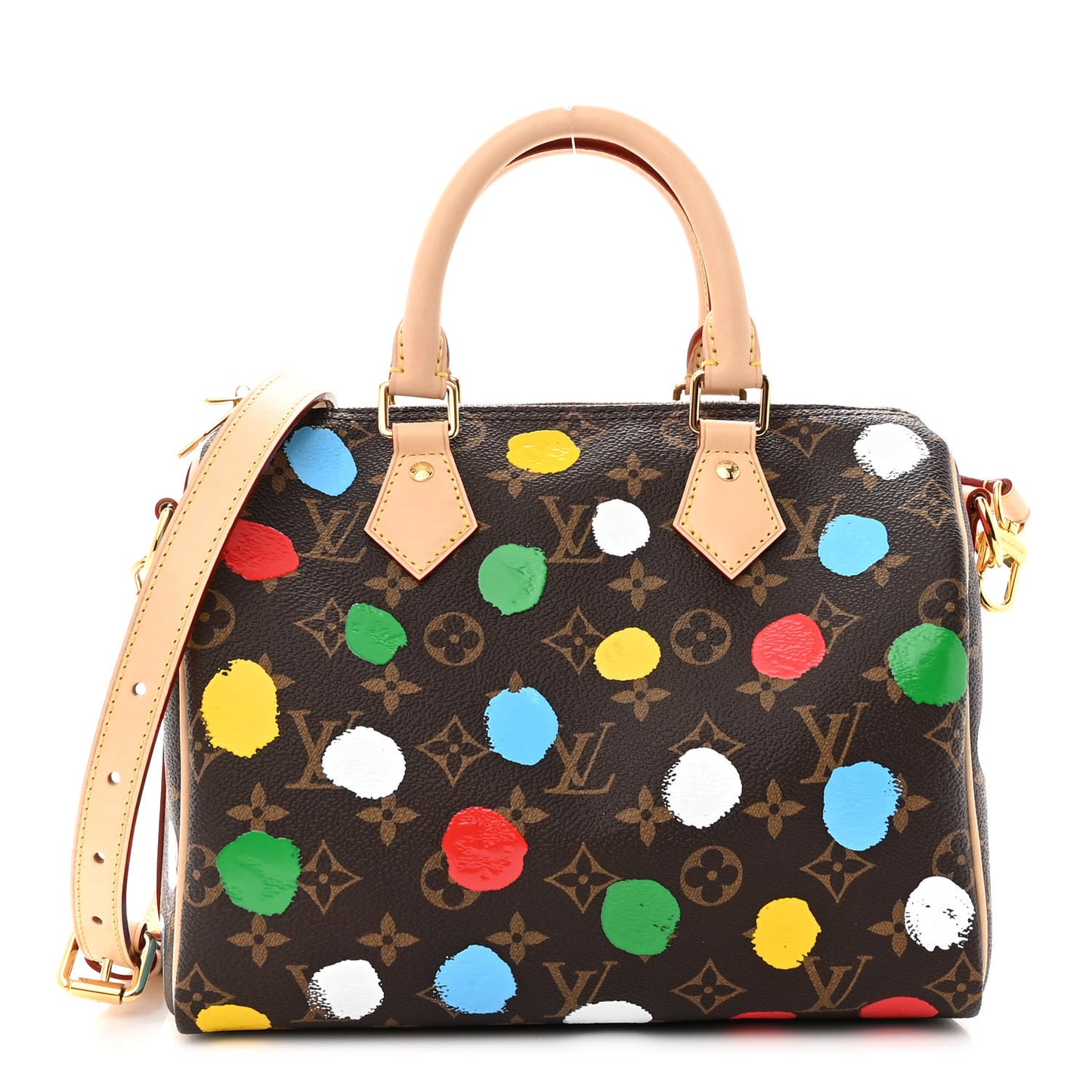 LV X YK Monogram Speedy Bandouliere 25 Multicolor