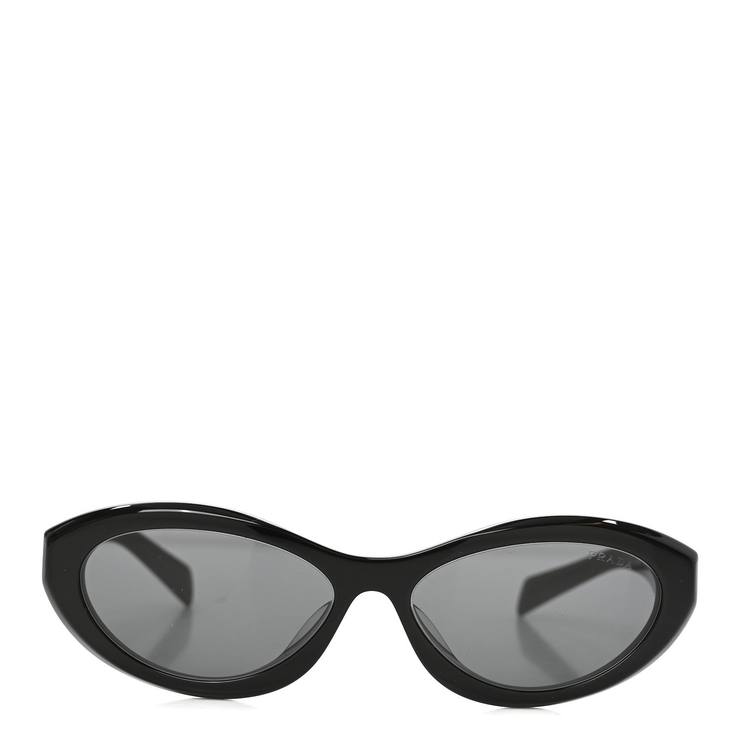Prada Acetate Oval Sunglasses SPR 26Z Black 2 of 6