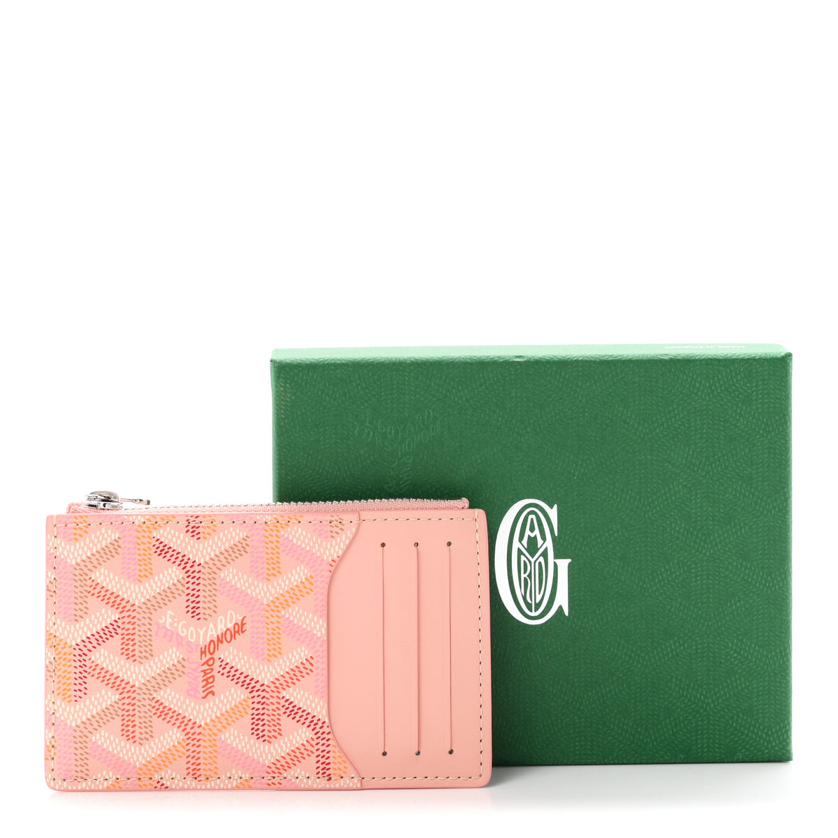 Goyard Goyardine Bourbon Zipped Card Holder Powder Pink 7 of 7