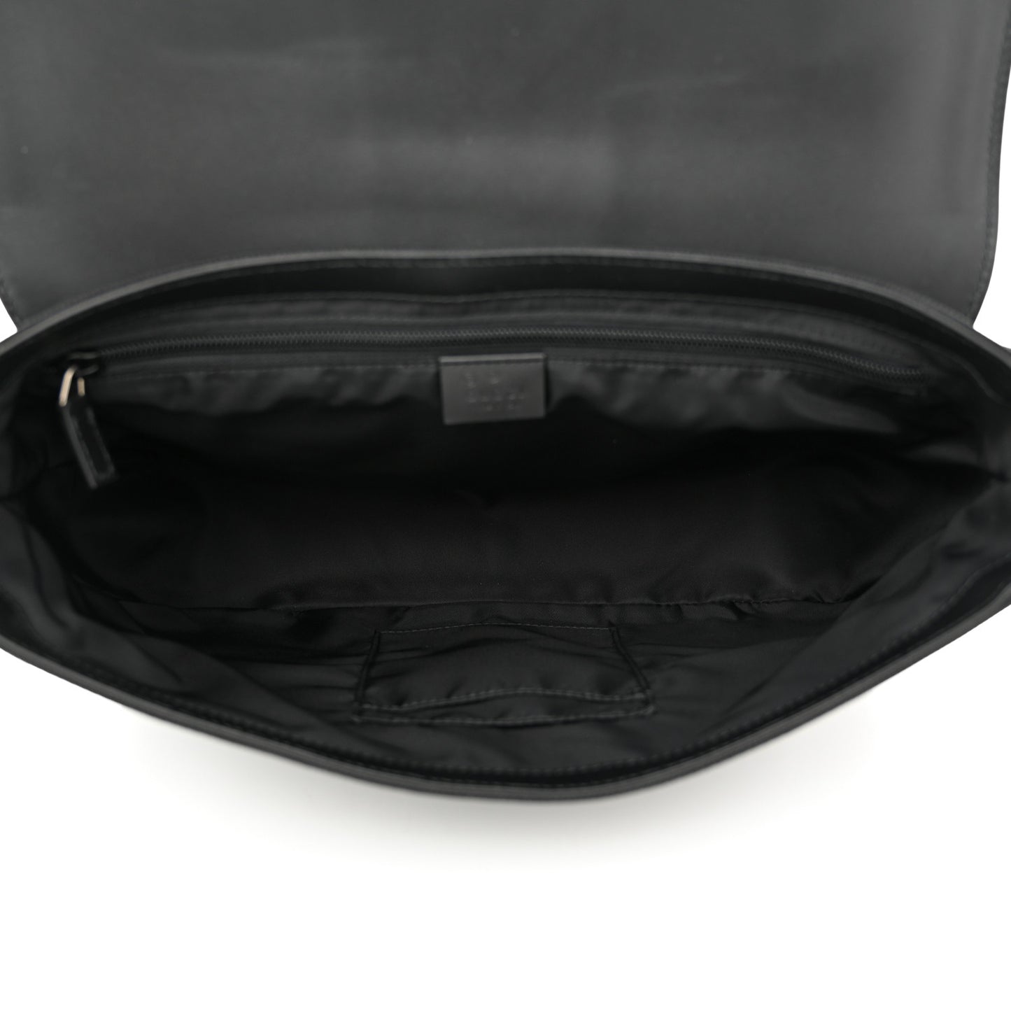 Techno Canvas Web Flap Messenger Bag Black