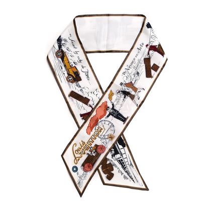 Louis Vuitton Silk LV Comics Bandeau Taupe 1 of 5