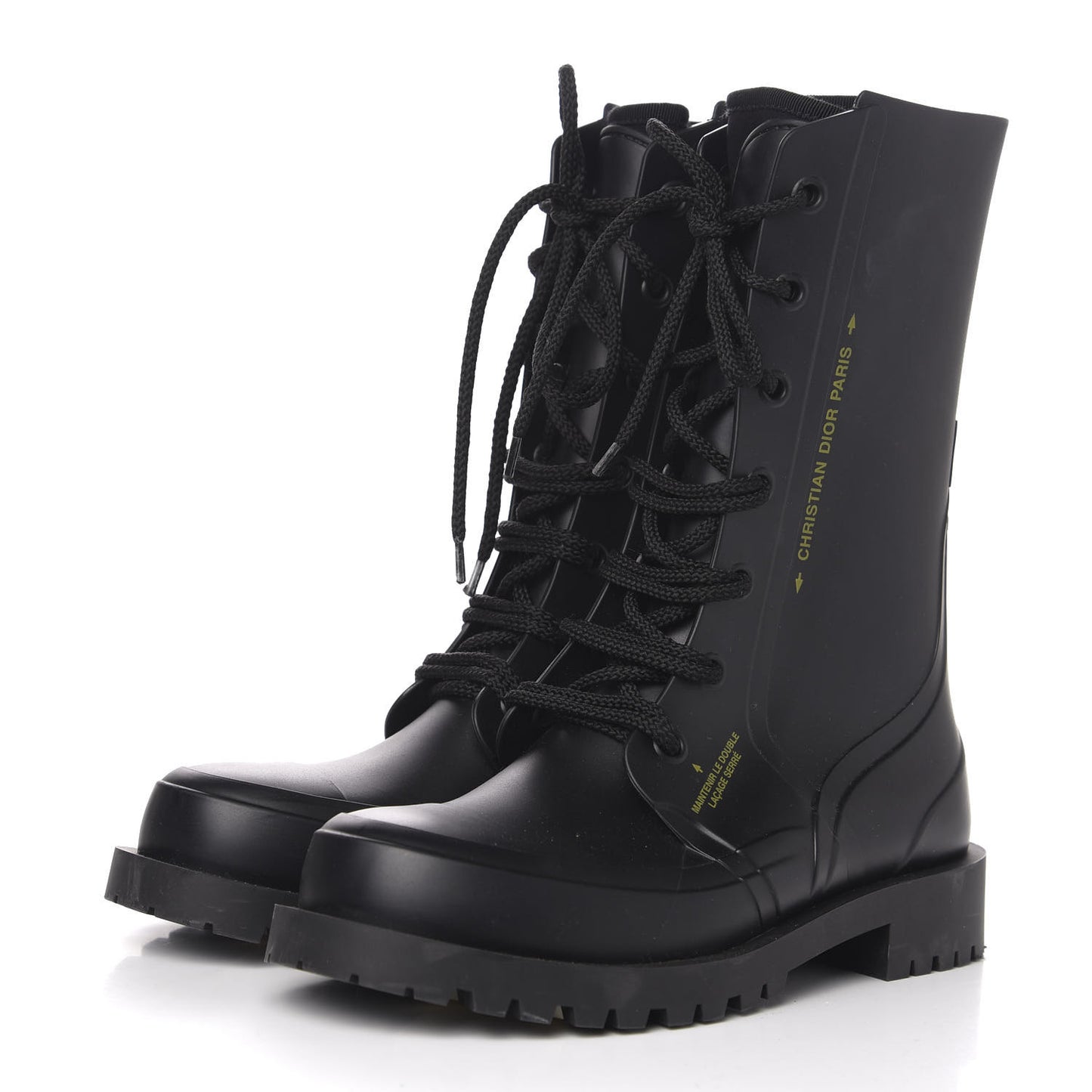 Rubber Diorcamp Low Boots 39 Black