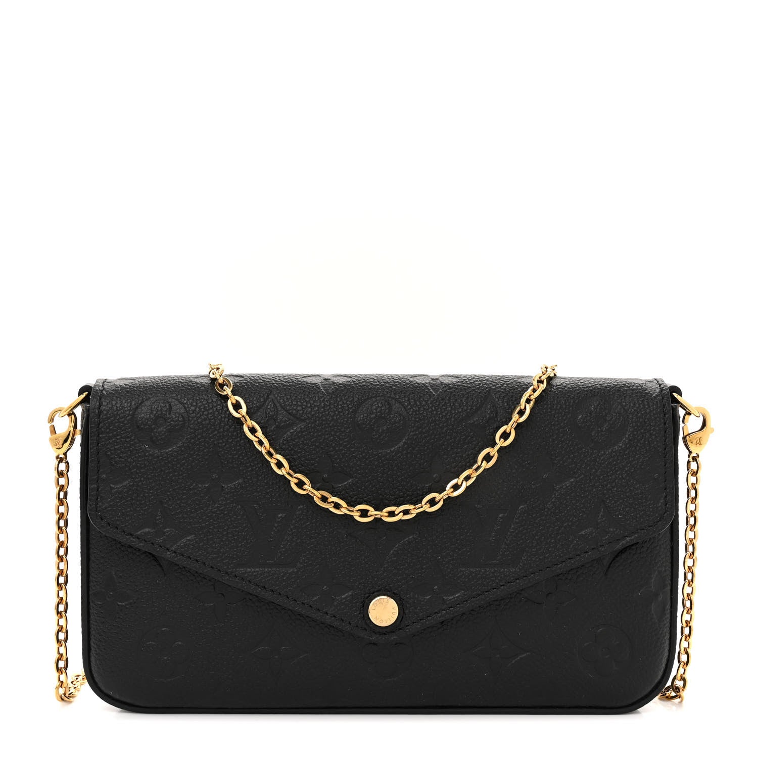 Louis Vuitton Empreinte Pochette Felicie Chain Wallet Black 1 of 15